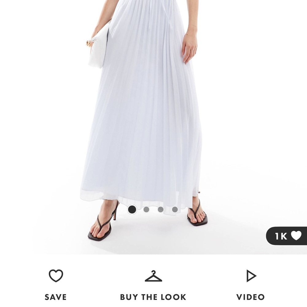 ASOS White Pleated A-Line Maxi Skirt Resort Wear